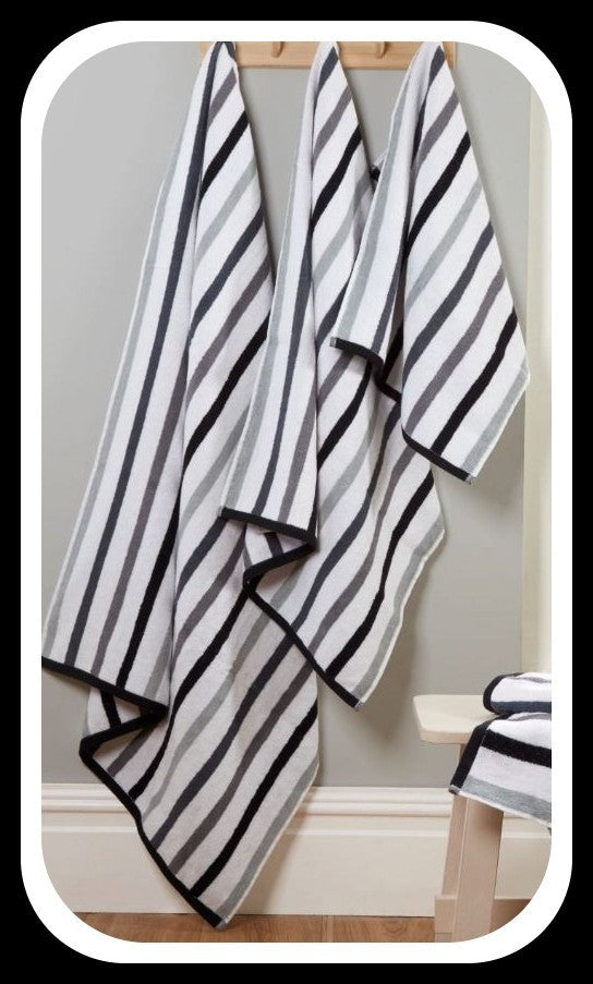 Amalfi 6pc Towel Bale - Black 100% premium BCI cotton yarn OekoTex 100 certified