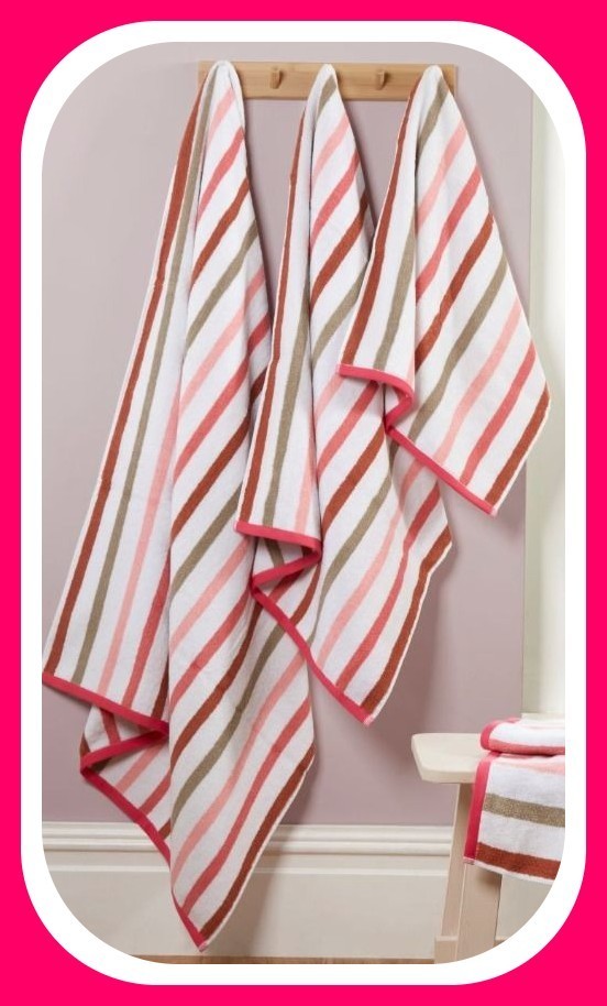 Amalfi 6 pc Towel Bale - Pink 100% premium BCI cotton yarn OekoTex 100 certified