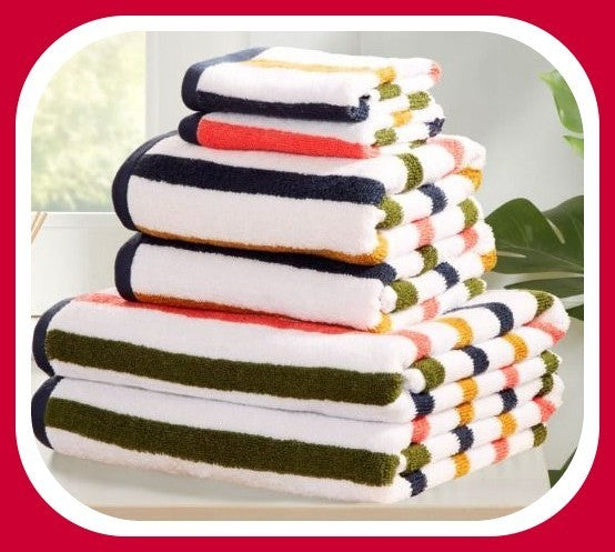 Amalfi 6 pc Towel Bale  Multi 100% premium BCI cotton yarn OekoTex 100 certified