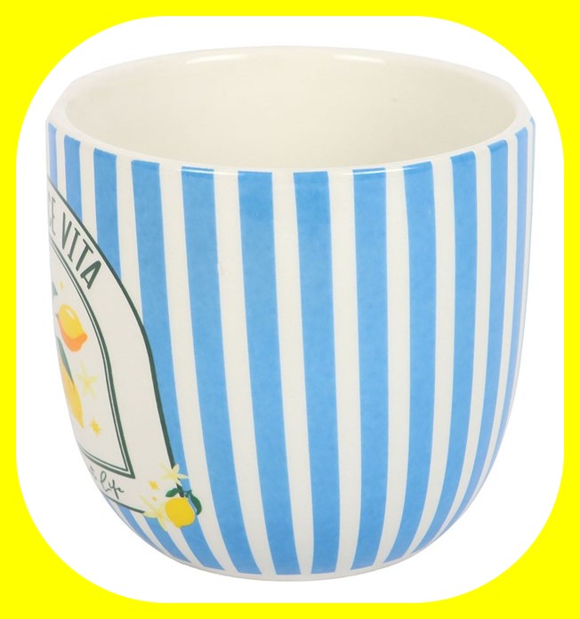 Blue Striped La Dolce Vita Plant Pot  Ideal gift