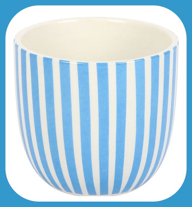Blue Striped La Dolce Vita Plant Pot  Ideal gift