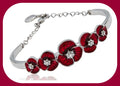 Bangle - 5 Poppies  gift boxed . Sale less than half price