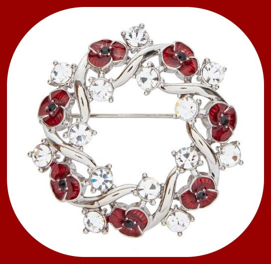 Brooch - Poppy Ribbons  Gift Boxed. Sale less than half price