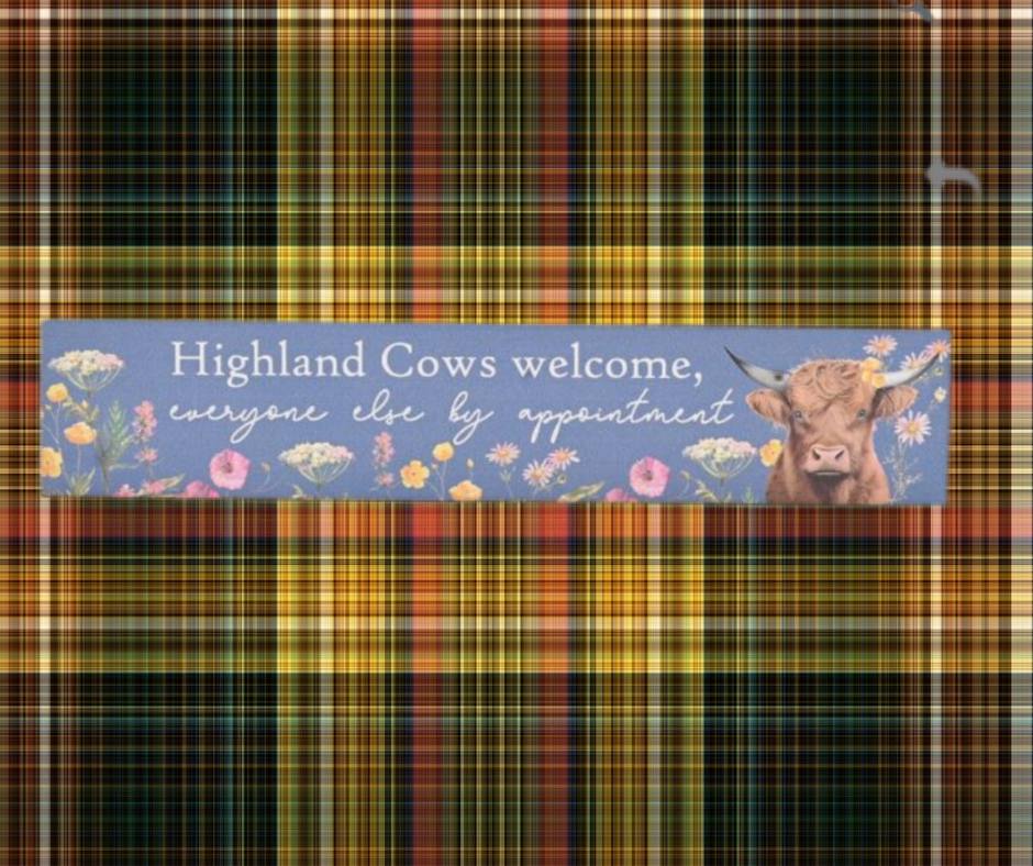 Highland Cow Mantle Plaque