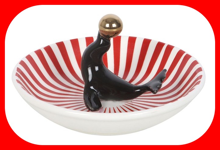 Circus Seal Trinket Dish ceramic , Boxed, Brand new. Ideal gift