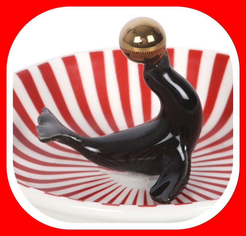 Circus Seal Trinket Dish ceramic , Boxed, Brand new. Ideal gift