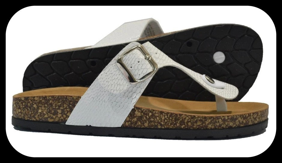 LADIES COMFORT  FOOTBED SLIP ON FLAT WIDE MULES