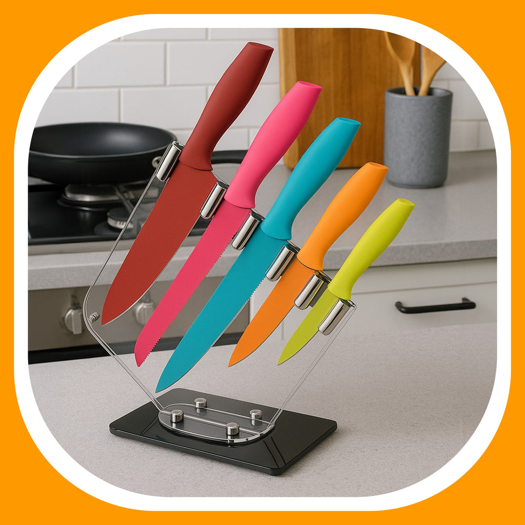5-Piece Multi-Coloured Knife Set