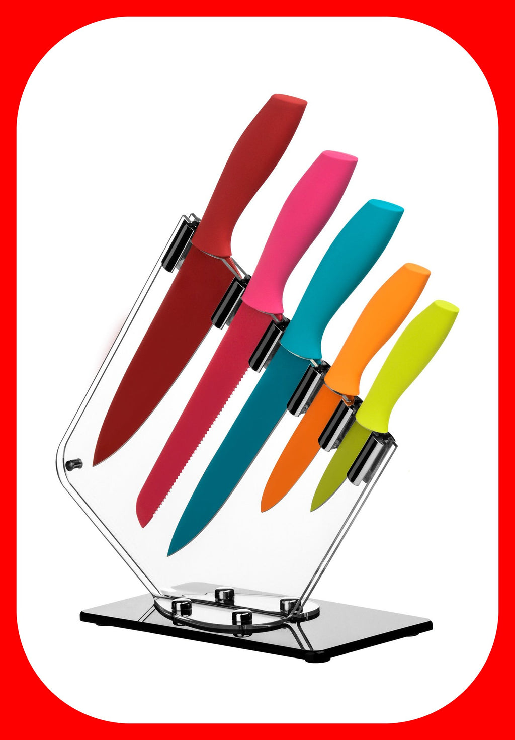 5-Piece Multi-Coloured Knife Set
