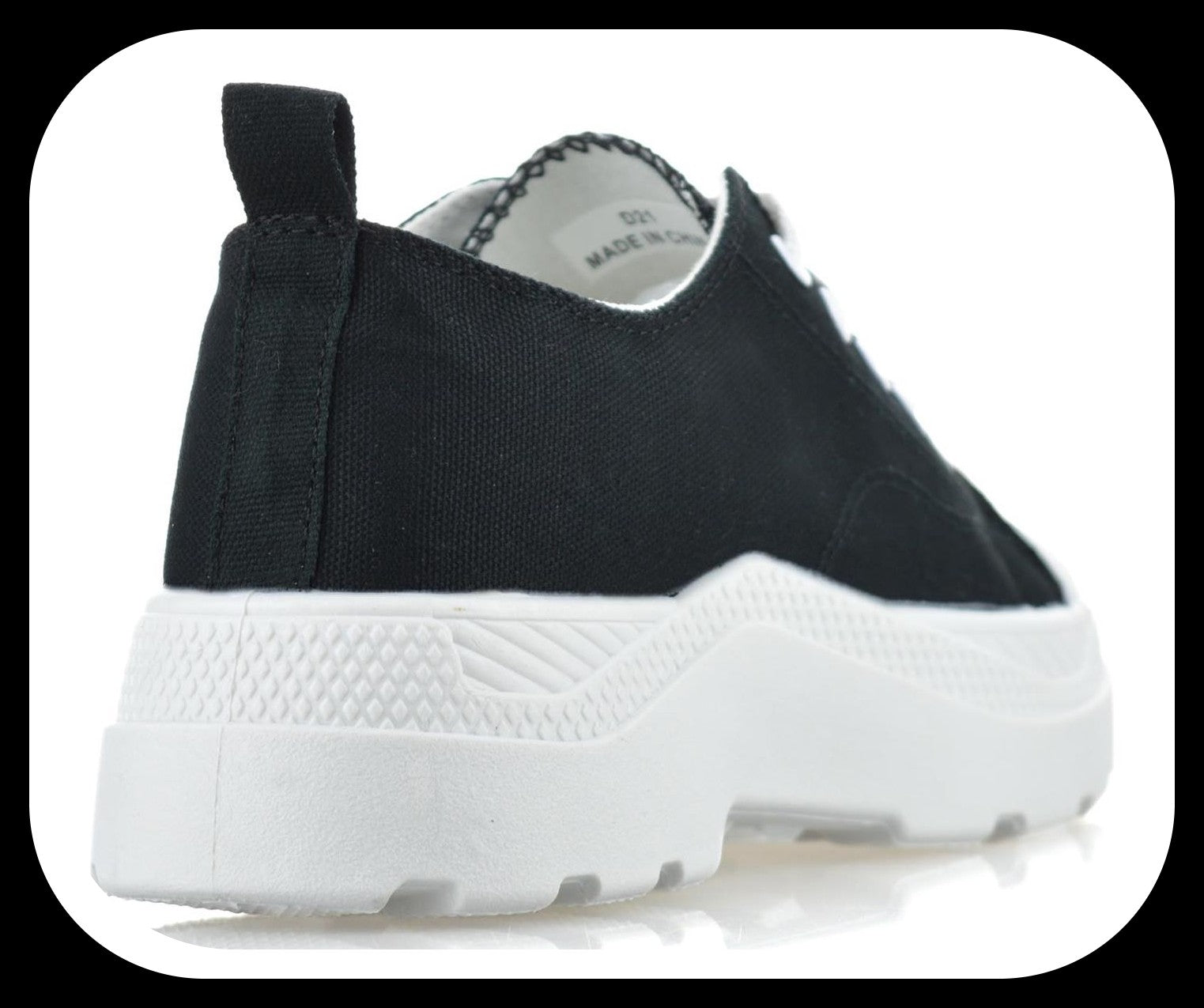 Womens Memory Foam Casual Canvas Chunky Heel Walking Trainers