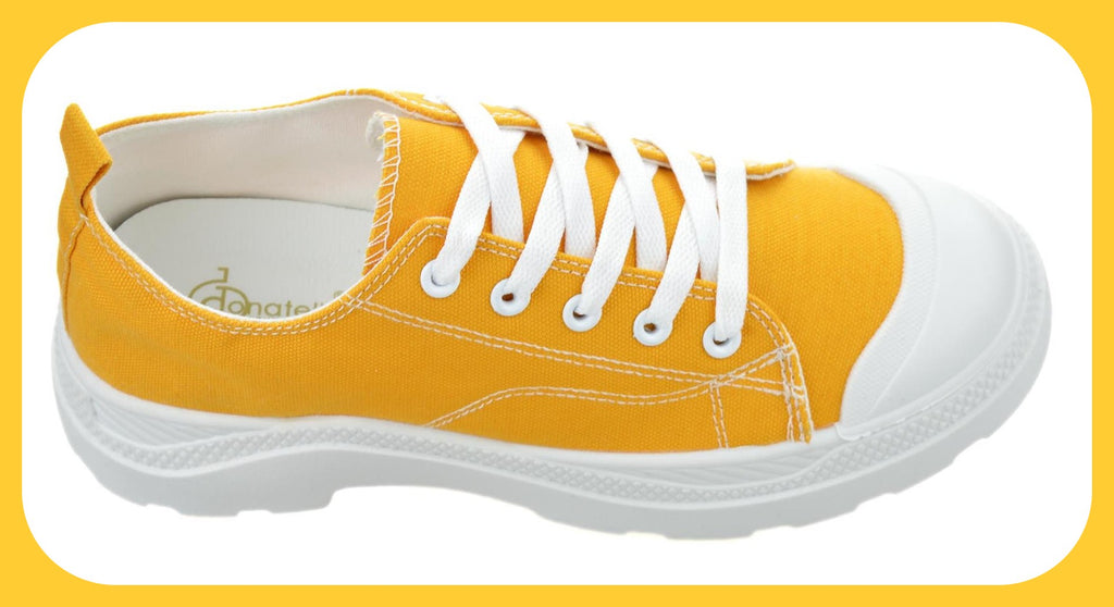 Womens Memory Foam Casual Canvas Chunky Heel Walking Trainers