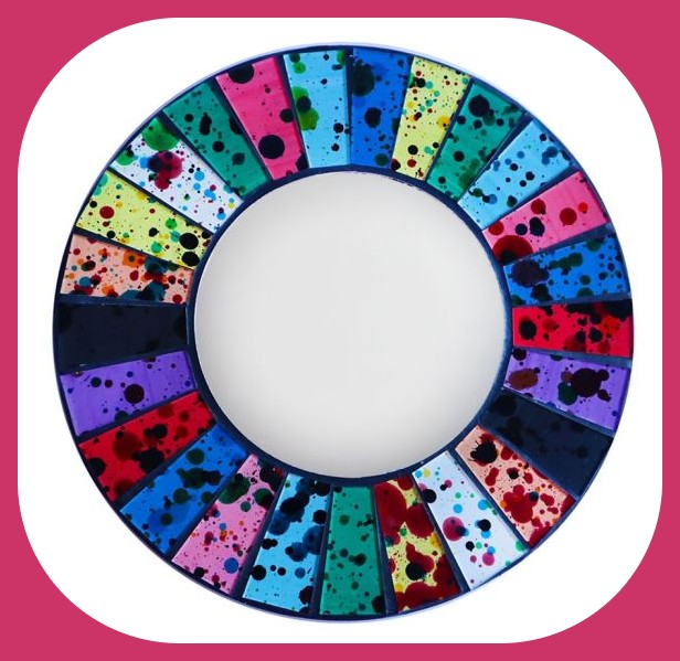 Speckled Mosaic Mirror boxed ideal gift