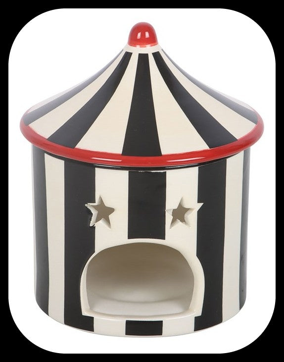 Black Striped Circus Tent Oil Burner Boxed Brand new Ideal gift