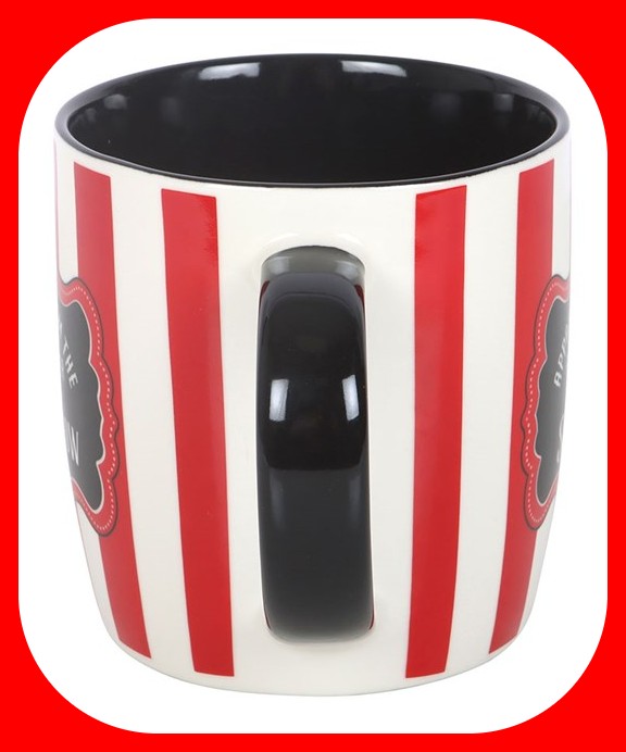 Red Striped Ringmaster Mug Boxed Brand new. Ideal gift