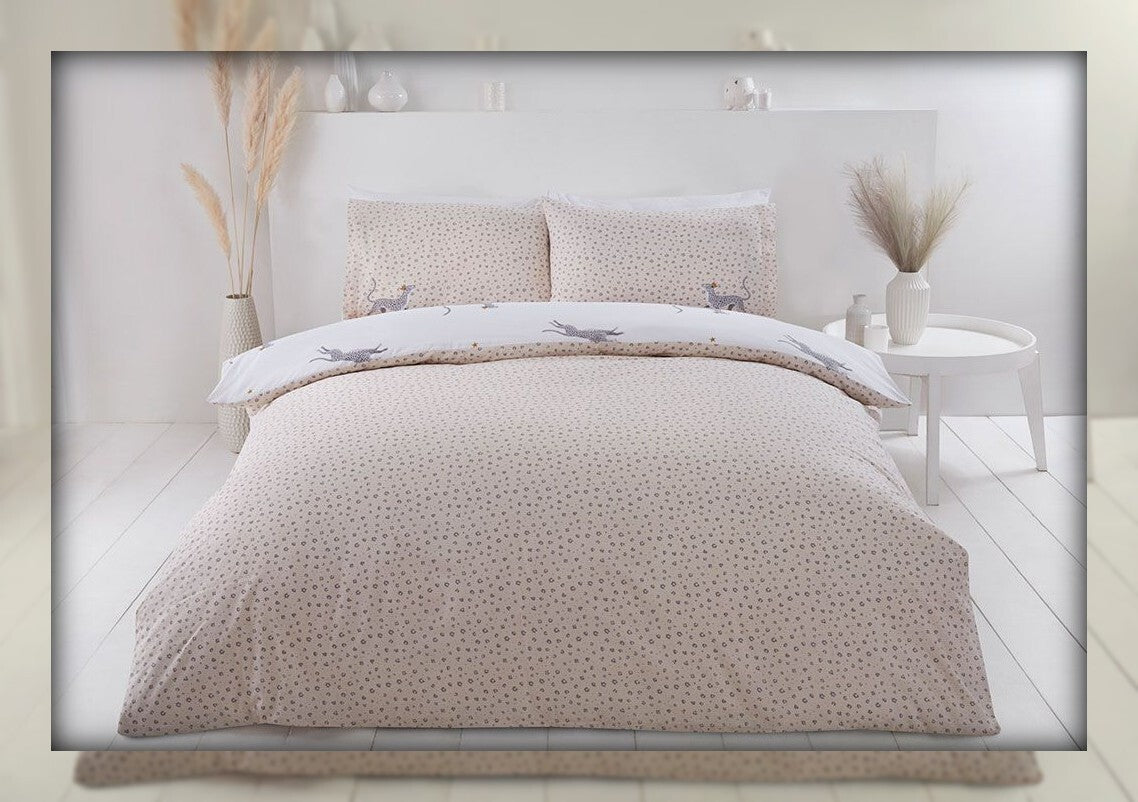 Leopard - Super King Duvet set sourced BCI cotton & recycled polyester