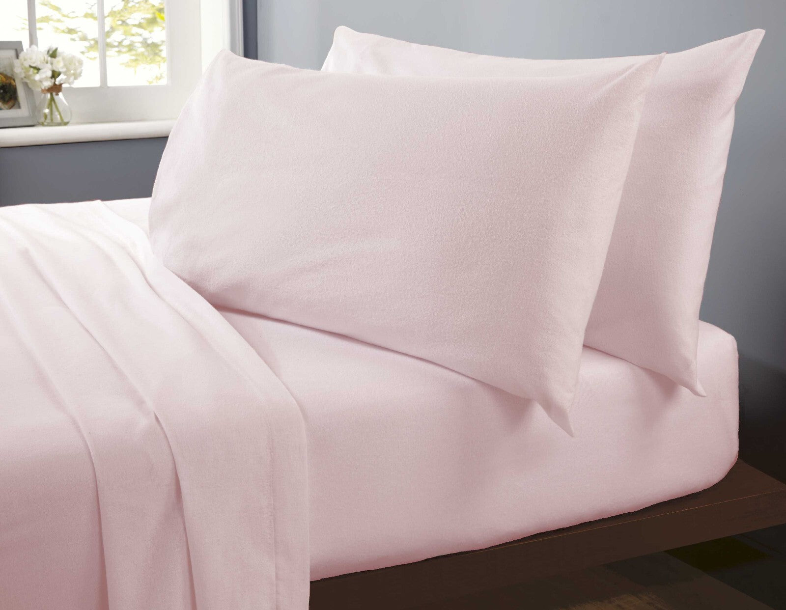 Microfibre Sheet Set King Size - Pink fitted and flat sheet plus 2 pillowcases