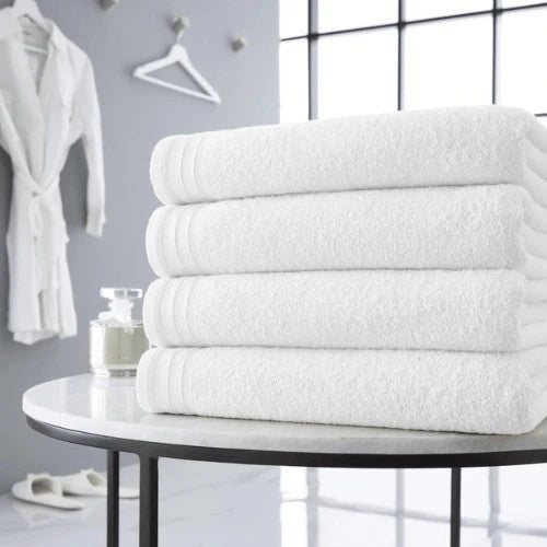 Pair of Luxury Wilsford Cotton Bath Sheet White 100% Pure Luxury Cotton