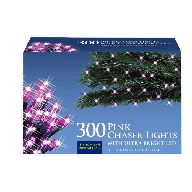 Pink  Coloured Chaser Lights 8 functions  brand new boxed Sale
