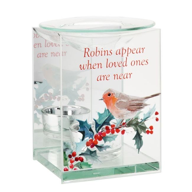 Christmas Oil Burner - Robin boxed ideal gift SALE