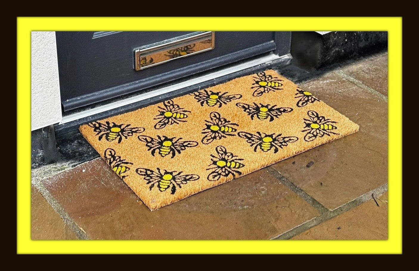 Decoir Mat - Bumblebees Handcrafted. Made from natural coconut fibres Brand new