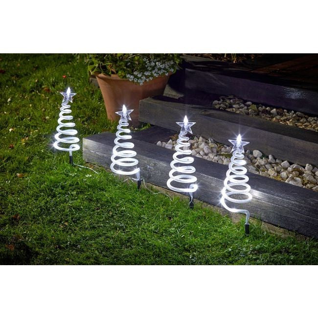 Tree Spiral Stakes - Cool White brand new boxed half price