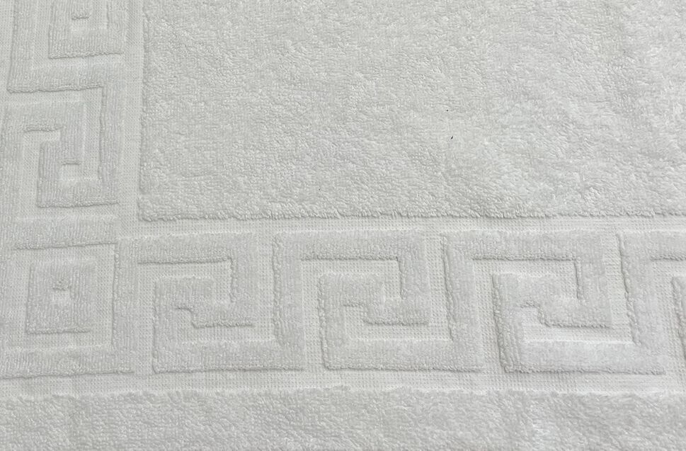 Greek Bath Mat White L80 x W50cm Brand New