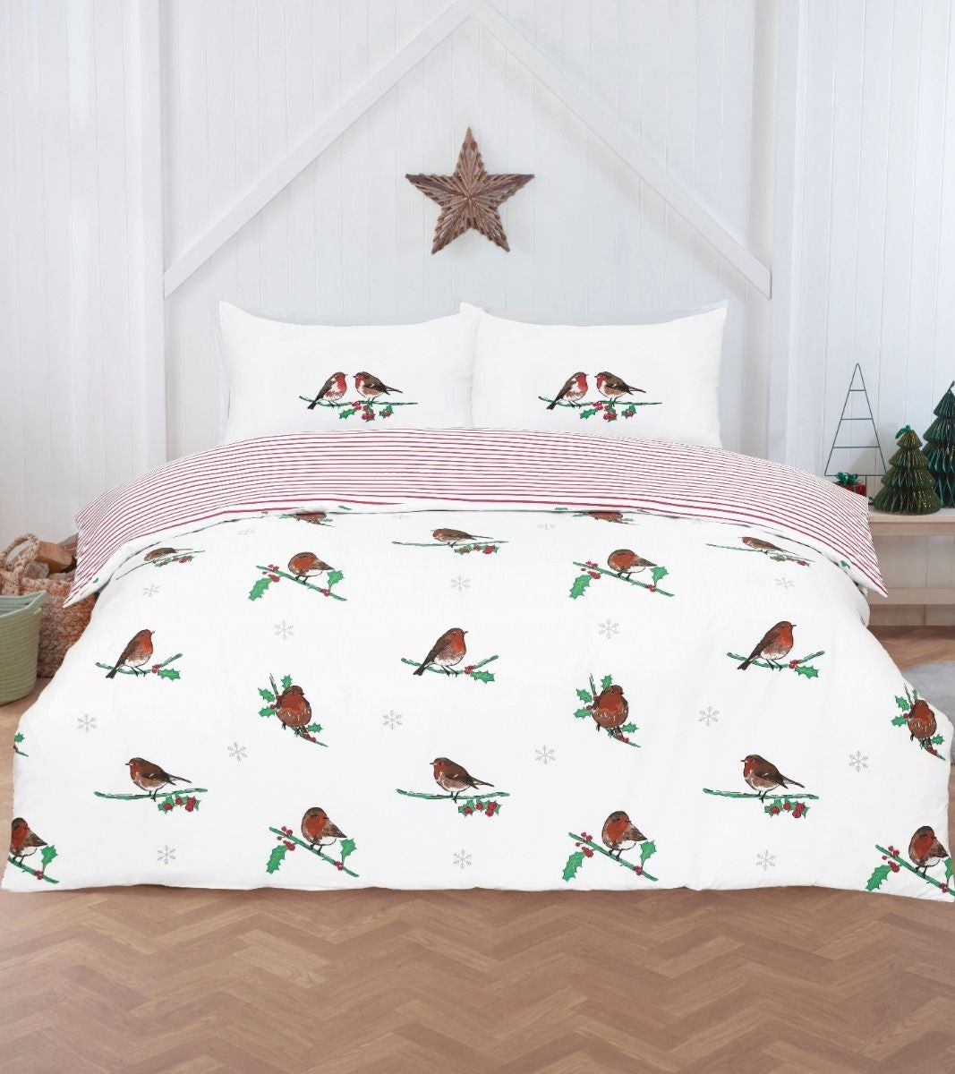 Robin Duvet set -Single size, reversible. popper stud fastening sale