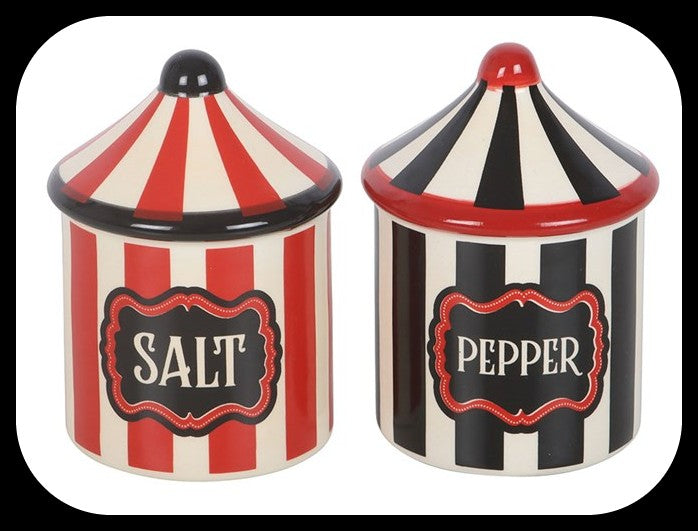 Circus Tent Salt and Pepper Shakers Brand new Boxed. Ideal gift